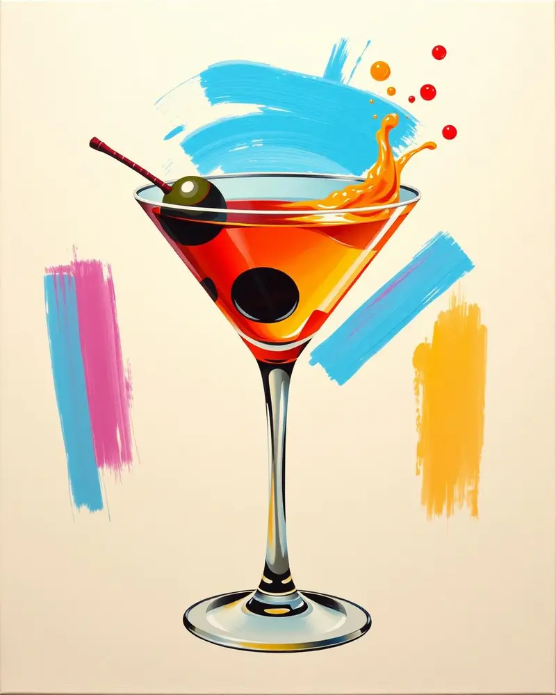 Obra «Cocktail» — pintura expuesta en El Viejo Roble